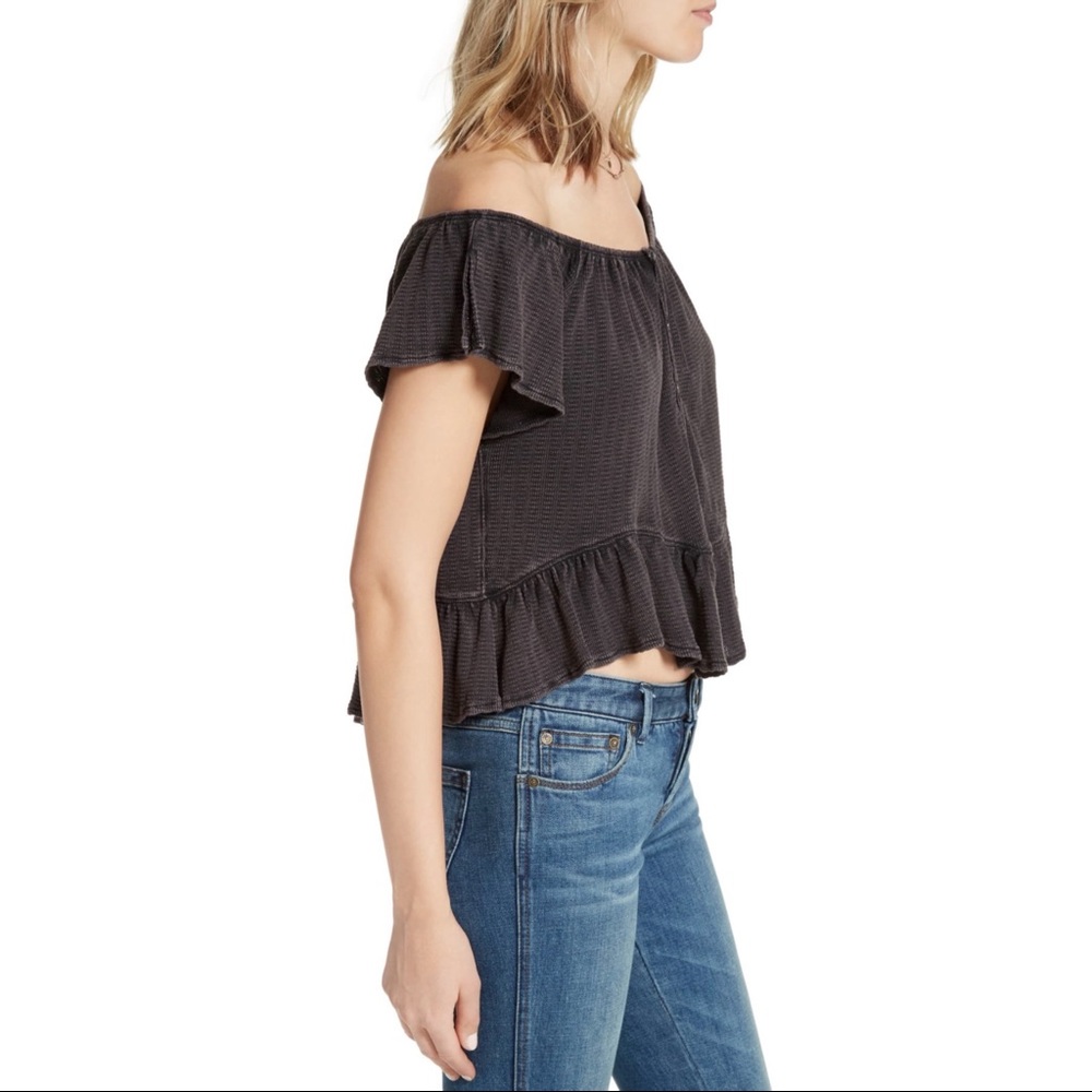 Free People Mint Julep Off The Shoulder Black S View 4
